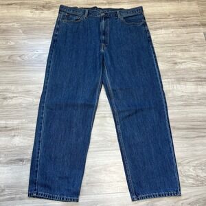 Levi's Straight Fit Denim 100% Cotton Jeans Classic 5-Pocket Blue Men's W42 L32